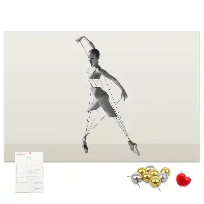 Printed Ballerina Cork Board