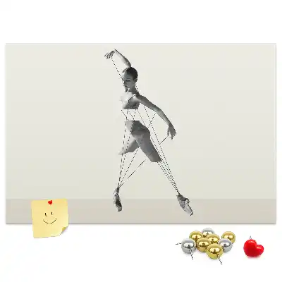 Printed Ballerina Cork Board