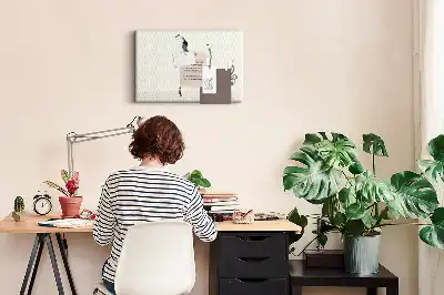 Printed Ballerina Cork Board