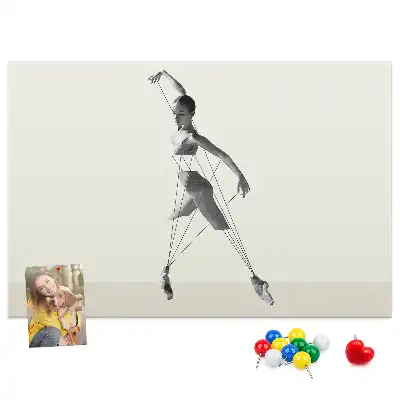 Printed Ballerina Cork Board