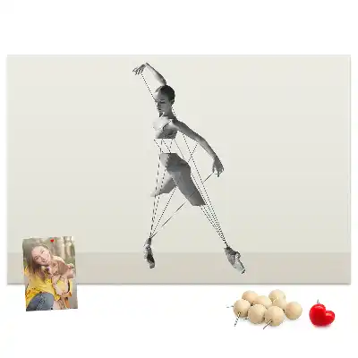 Printed Ballerina Cork Board