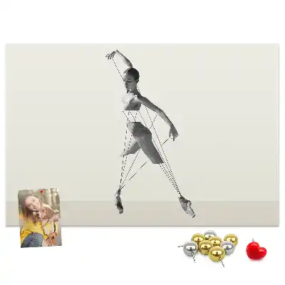 Printed Ballerina Cork Board