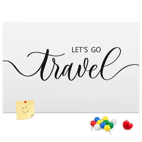 Travel Lettering Printed Cork Memo Board