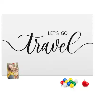 Travel Lettering Printed Cork Memo Board