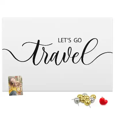 Travel Lettering Printed Cork Memo Board