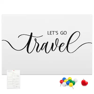Travel Lettering Printed Cork Memo Board
