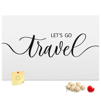 Travel Lettering Printed Cork Memo Board