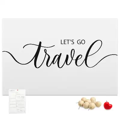 Travel Lettering Printed Cork Memo Board
