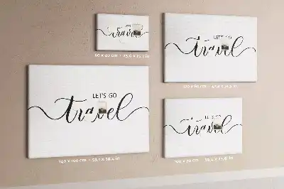 Travel Lettering Printed Cork Memo Board