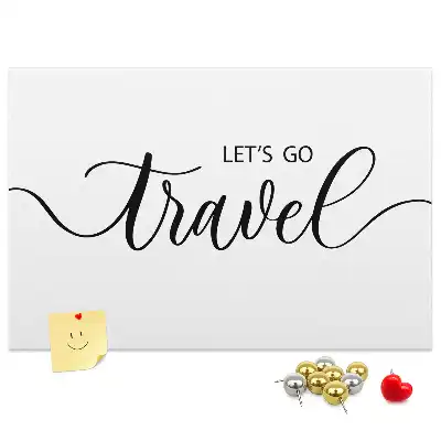 Travel Lettering Printed Cork Memo Board