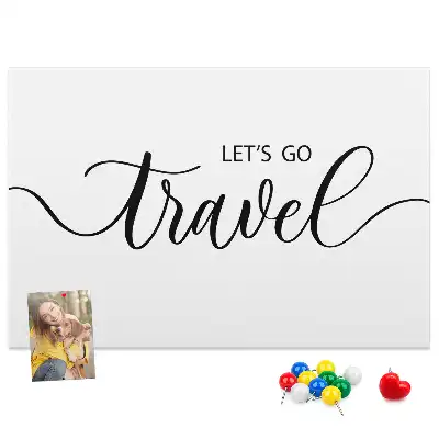 Travel Lettering Printed Cork Memo Board
