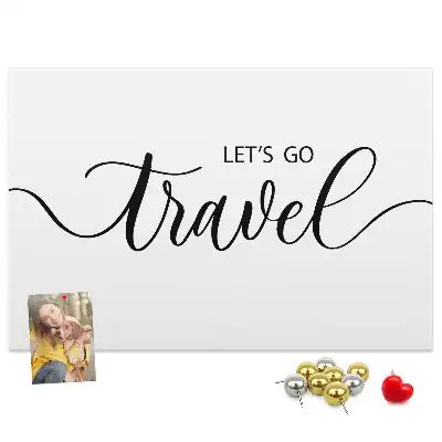Travel Lettering Printed Cork Memo Board