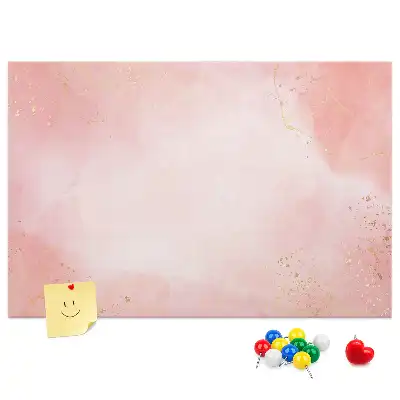 Pink marble cork memo board