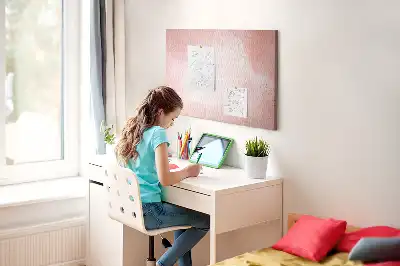 Pink marble cork memo board