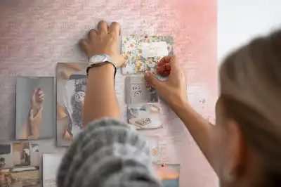 Pink marble cork memo board