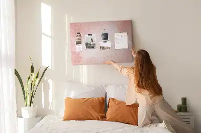 Pink marble cork memo board