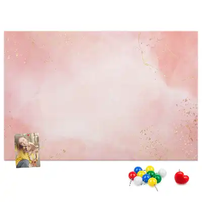 Pink marble cork memo board