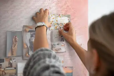 Pink marble cork memo board