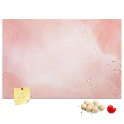 Pink marble cork memo board