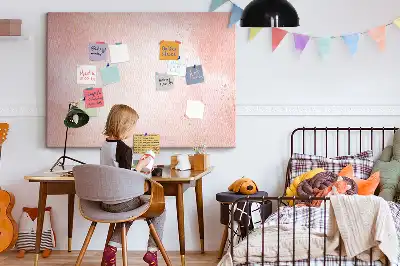 Pink marble cork memo board