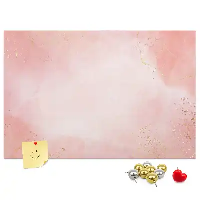 Pink marble cork memo board