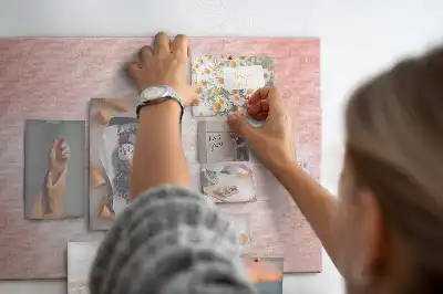Pink marble cork memo board
