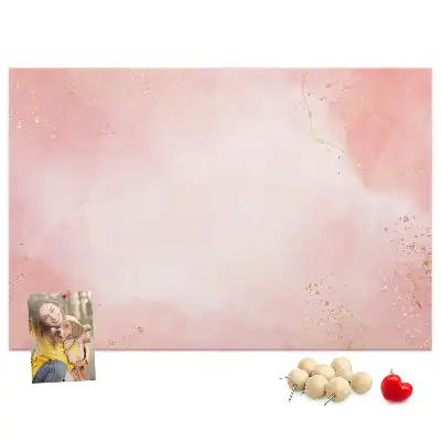 Pink marble cork memo board