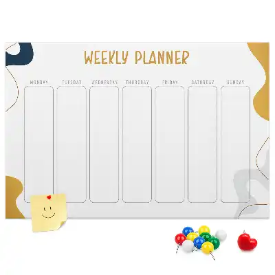 Printed Cork Board Weekly planner