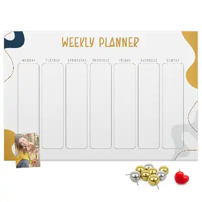 Printed Cork Board Weekly planner