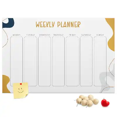 Printed Cork Board Weekly planner
