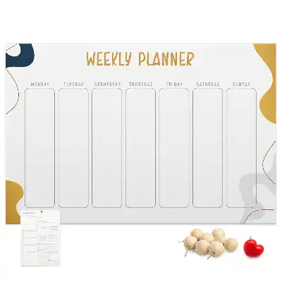 Printed Cork Board Weekly planner