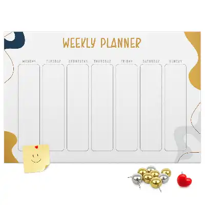 Printed Cork Board Weekly planner