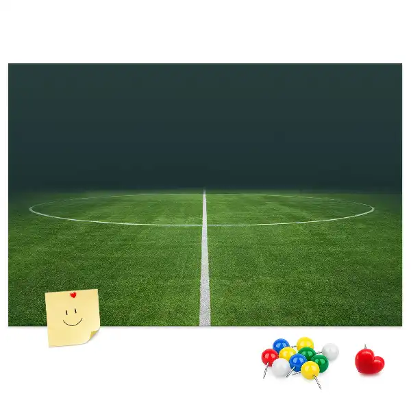 Printed Cork Memo Board Football pitch
