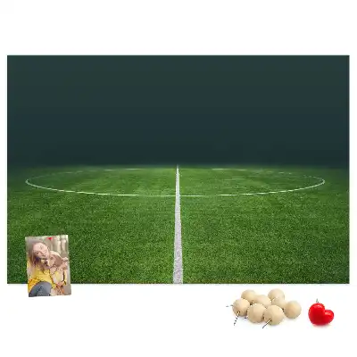 Printed Cork Memo Board Football pitch