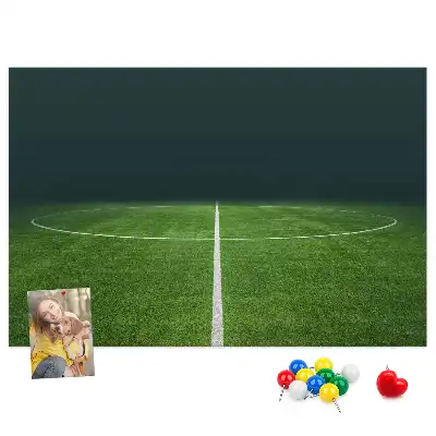 Printed Cork Memo Board Football pitch