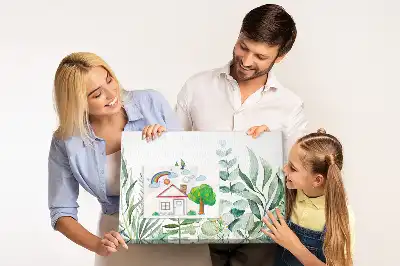 Watercolor Leaves Printed Cork Board