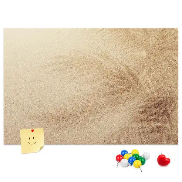 Palm Leaves Printed Cork Memo Board