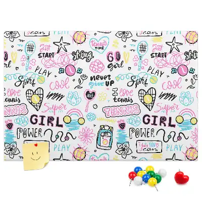Doodle Pattern Cork Memo Board