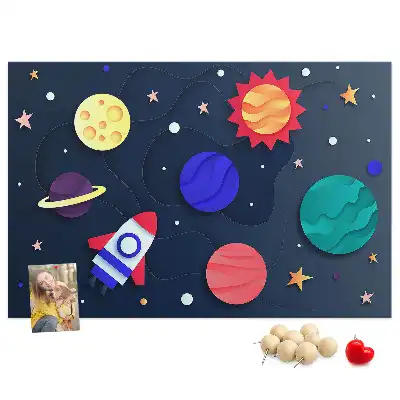 Printed Cork Memo Board Children's space