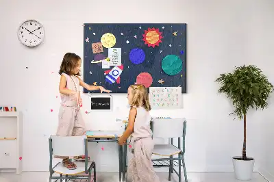 Printed Cork Memo Board Children's space