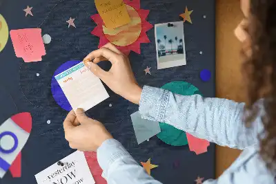Printed Cork Memo Board Children's space