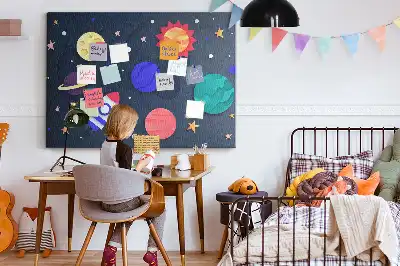 Printed Cork Memo Board Children's space