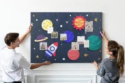 Printed Cork Memo Board Children's space