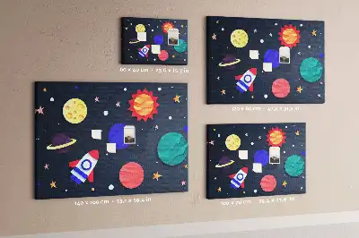 Printed Cork Memo Board Children's space