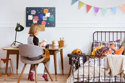 Printed Cork Memo Board Children's space