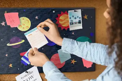 Printed Cork Memo Board Children's space