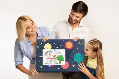Printed Cork Memo Board Children's space