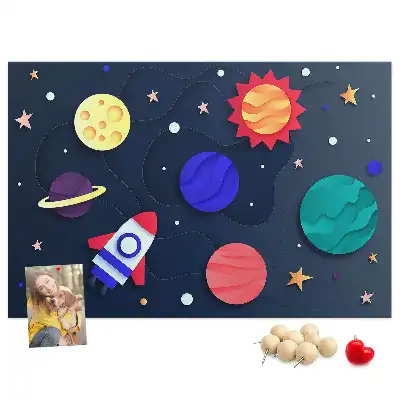 Printed Cork Memo Board Children's space