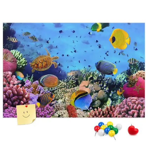Underwater Life Cork Memo Board