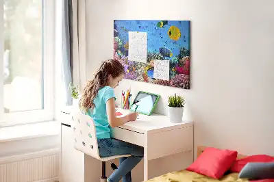 Underwater Life Cork Memo Board